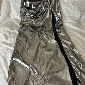 Current Mood Silver Maxi Skirt